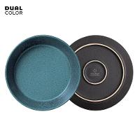 Conjunto com 6 Pratos Fundos Porto Brasil Neo Night Sky em Stoneware 19,5 cm – Azul