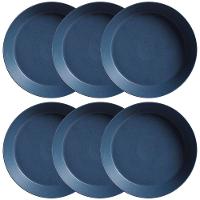 Conjunto com 6 Pratos Fundos Porto Brasil Neo Boreal em Stoneware 19,5 cm – Azul - 1