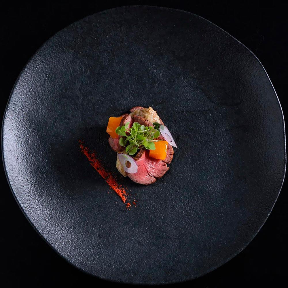 Conjunto com 6 Pratos Fundos Porto Brasil Orgânico Carbon em Cerâmica Stoneware 21,2cm - Preto - 2