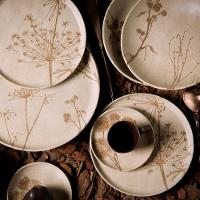 Conjunto com 6 Pratos Rasos Porto Brasil Bio Cyperus em Stoneware 27,5 cm – Cinza - 5