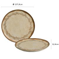 Conjunto com 6 Pratos Rasos Porto Brasil Bio Nativa em Stoneware 27,5 cm – Cinza - 3