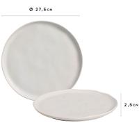 Conjunto com 6 Pratos Rasos Porto Brasil Bio Vit em Stoneware 27,5 cm – Cinza - 3