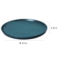 Conjunto com 6 Pratos Rasos Porto Brasil Neo Night Sky em Stoneware 27 cm – Azul - 5