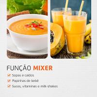 Power Mixer Mondial 2 em 1 Mixer e Processador M-07 - Preto/Inox - 6