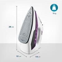 Ferro de Passar a Vapor Mondial Ceramic Express F-40 com Spray e Base Cerâmica - Branco/Roxo - 7