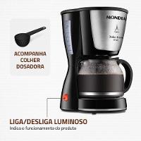 Cafeteira Elétrica Mondial Dolce Arome Inox C-32I 32 Xícaras - Preta - 9