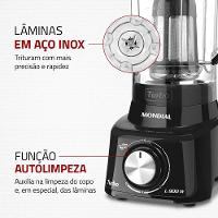 Liquidificador Mondial Turbo Full Black L900FB Preto 900W com 5 Velocidades - 6
