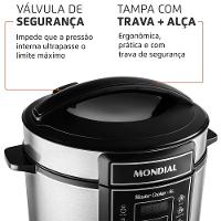 Panela de Pressão Elétrica Mondial 5L Digital Master Cooker PE-38 5L Preta - 6