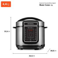 Panela de Pressão Elétrica Mondial 5L Digital Master Cooker PE-38 5L Preta - 8