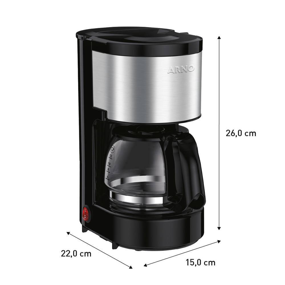 Cafeteira Elétrica Arno Perfectta Inox CFPI 12 Xícaras - Preta - 15
