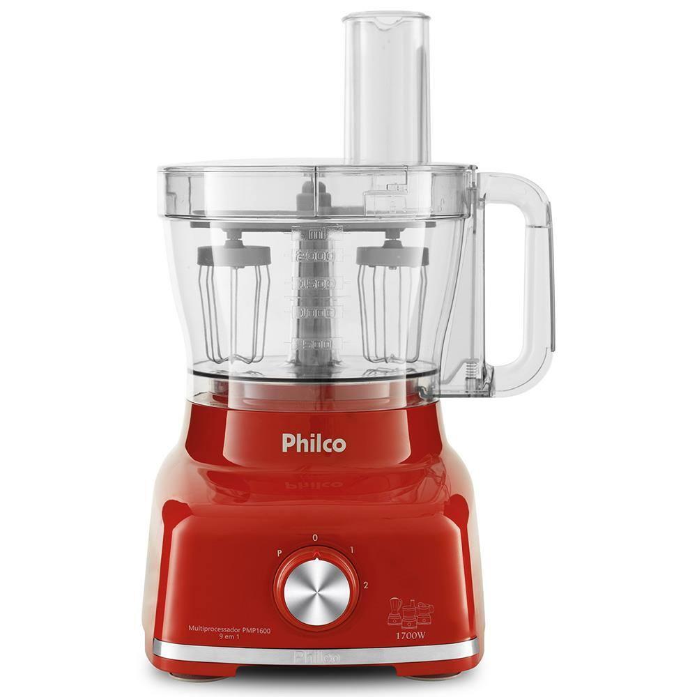 Multiprocessador de Alimentos Philco 9 em 1 PMP1600V com 1400W – Vermelho - 10