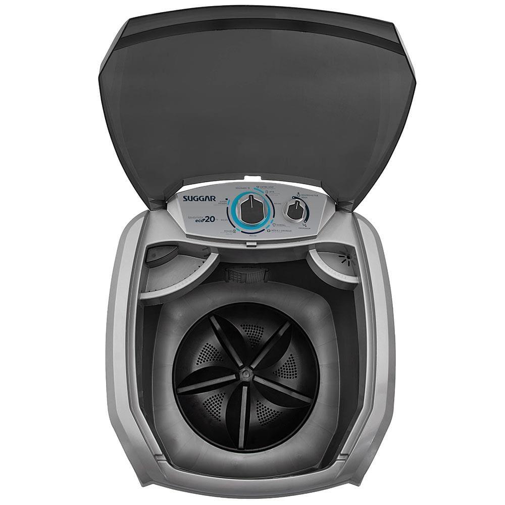 Tanquinho de Roupas 20kg Suggar Lavamax Eco LE2001/2002PR com 6 Programas de Lavagem – Prata - 3