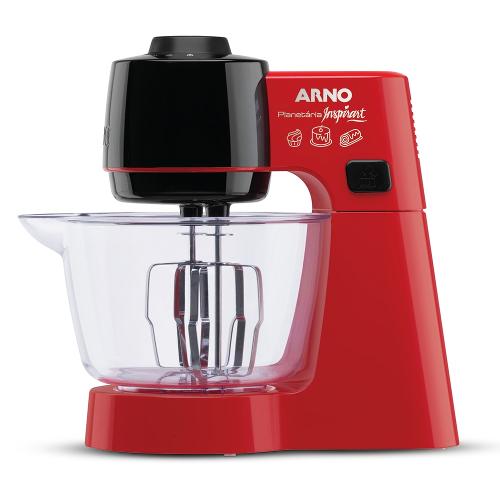 Batedeira Planetária Arno Inspirart KM-32 com 5 Velocidades e 500W – Vermelha