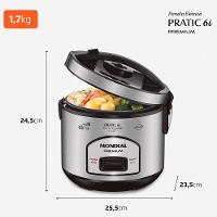 Panela Elétrica de Arroz Mondial PE-43 6 Xícaras - Preta/Inox - 8