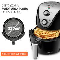Fritadeira Elétrica Sem Óleo Air Fryer Mondial AF-30 Family Inox IV 3,5l – Preta - 2