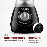 Liquidificador Mondial Power L-550 1,9L 550W 2 Velocidades Pulsar Preto - 6
