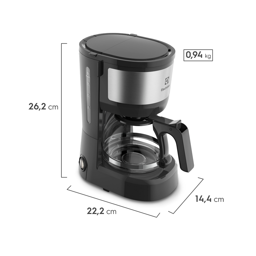 Cafeteira Elétrica Electrolux Efficiente ECM10 15 Xícaras - Preta - 13