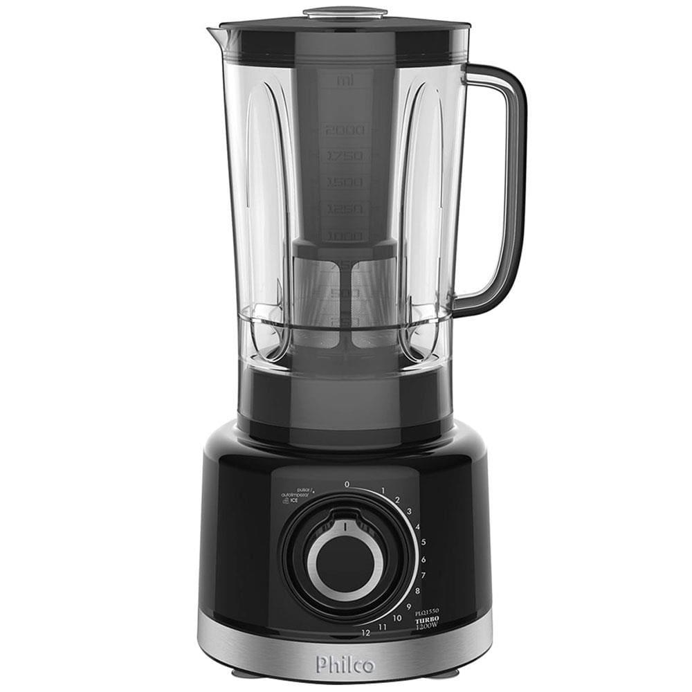 Liquidificador Philco PLQ1550 Turbo 12 Velocidades + Pulsar 1200W - Preto - 1