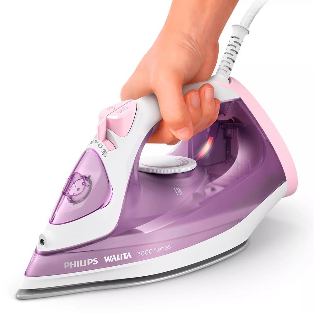Ferro de Passar a Vapor Philips Walita 3000 Series Spray Base Cerâmica Rosa - 5