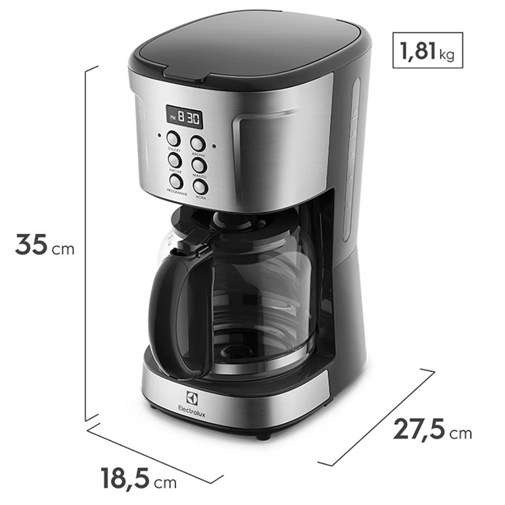 Cafeteira Elétrica Digital Electrolux Experience ECM30 38 Xícaras Aço Escovado - 7