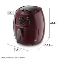Fritadeira Elétrica Sem Óleo Air Fryer Electrolux Family Efficient Por Rita Lobo EAF51 5L – Vermelha Escura - 6