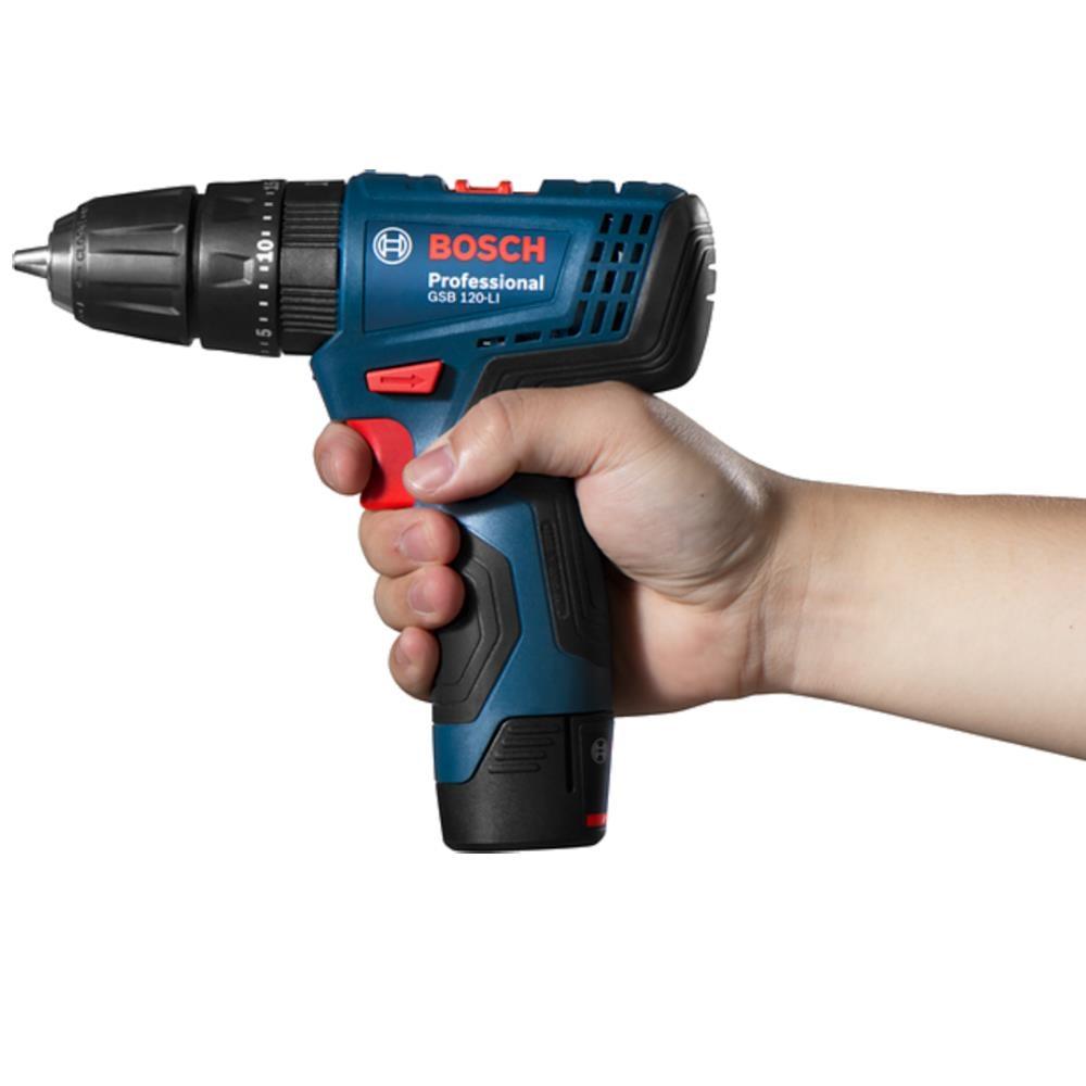 Parafusadeira/Furadeira de Impacto a Bateria Bosch GSB 120-LI 3/8" 12V com Carregador Bivolt e Maleta - 7