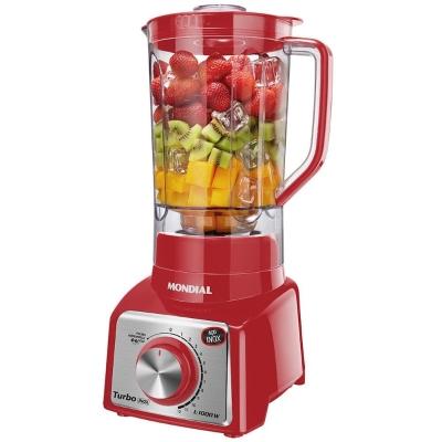 Liquidificador Mondial Turbo L-1000 RI Vermelho/Inox 1000W com 12 Velocidades