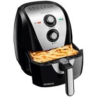 Fritadeira Elétrica Sem Óleo Air Fryer Mondial Grand Family AF-55I 5,5L – Preta/Inox - 1