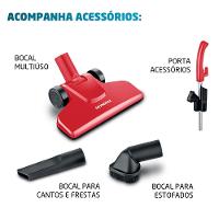 Aspirador de Pó Vertical 2 em 1 Mondial Turbo Cycle AP36 1100W - Vermelho