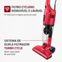 Aspirador de Pó Vertical 2 em 1 Mondial Turbo Cycle AP36 1100W - Vermelho - 7