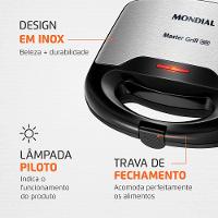 Sanduicheira Mondial Master Grill S-20 - Preto/Inox