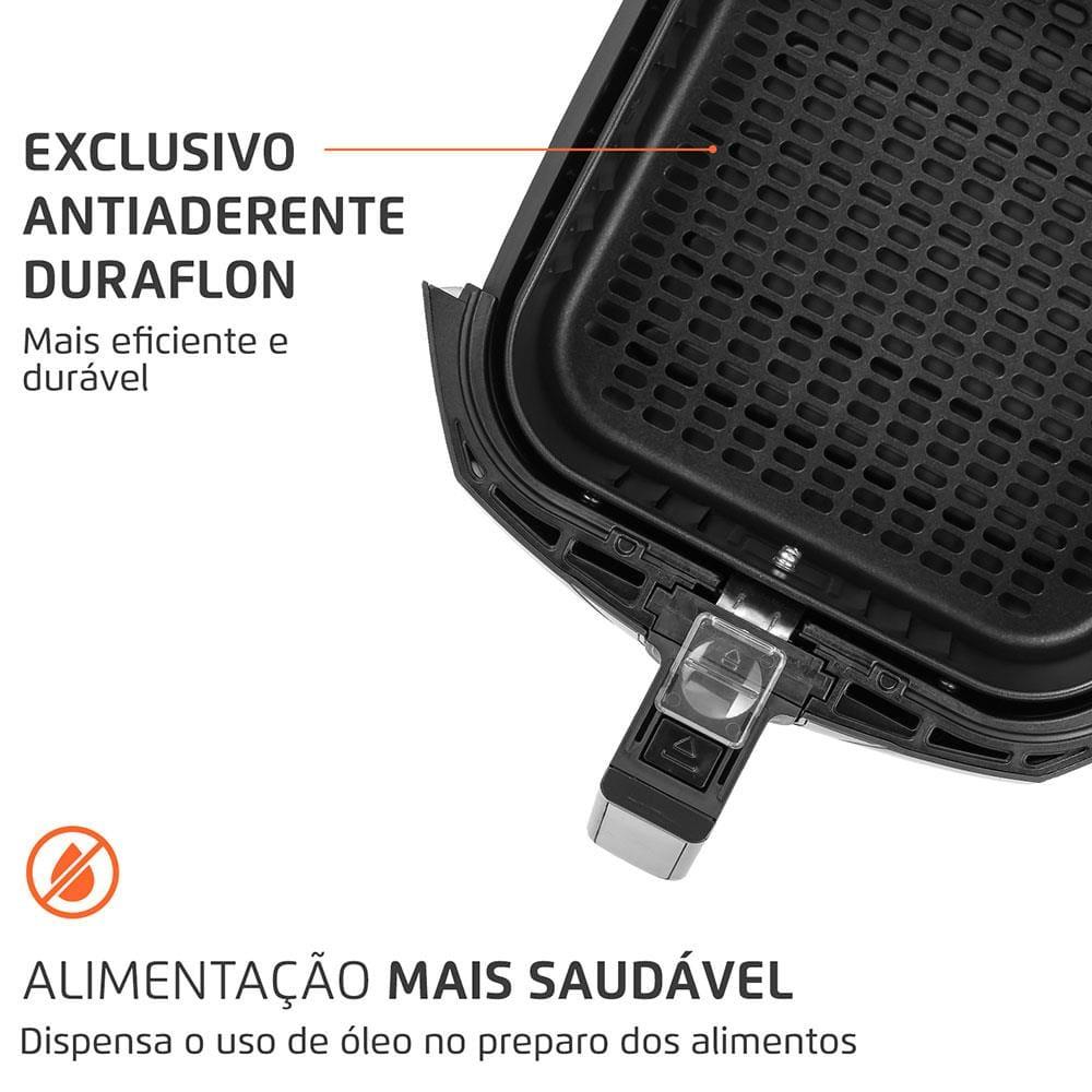 Fritadeira Elétrica Sem Óleo Air Fryer Mondial AFN40BI Family Inox 4L - Preta/Inox - 6