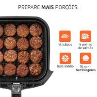 Fritadeira Elétrica Sem Óleo Air Fryer Mondial AFN40BI Family Inox 4L - Preta/Inox - 3