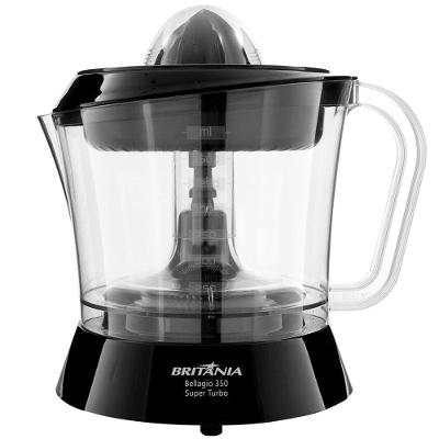 Espremedor de Frutas Britânia Bellagio 350 Super Turbo 35W - Preto