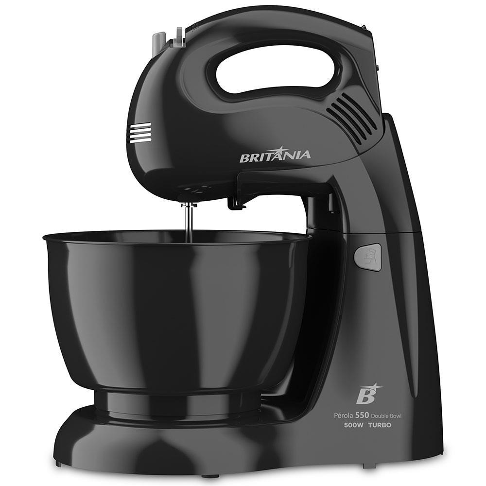 Batedeira Britânia Pérola 550 Turbo com 4 Velocidades e 2 Tigelas – Preta - 3