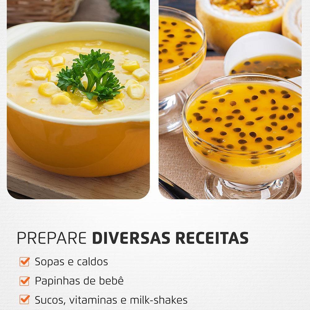 Mixer Mondial Pratic M-15-R 2 em 1 com Copo Medidor Vermelho – 200 W - 4