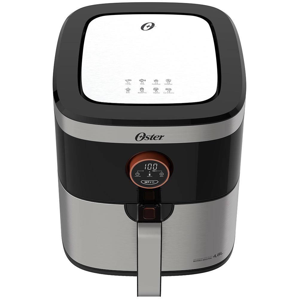 Fritadeira Elétrica Sem Óleo Air Fryer 2 em 1 Oster OFRT660 4,8L com Função Desidratar – Black Inox - 2