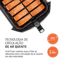 Fritadeira Elétrica Sem Óleo Air Fryer Mondial Mega Family AFN-80-BI 8L Preta/Inox - 6