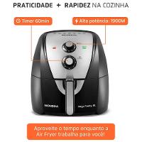 Fritadeira Elétrica Sem Óleo Air Fryer Mondial Mega Family AFN-80-BI 8L Preta/Inox - 8
