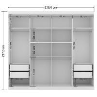 Guarda-Roupa Casal Santos Andirá Havana Master Vip com 8 Portas e 4 Gavetas - 3
