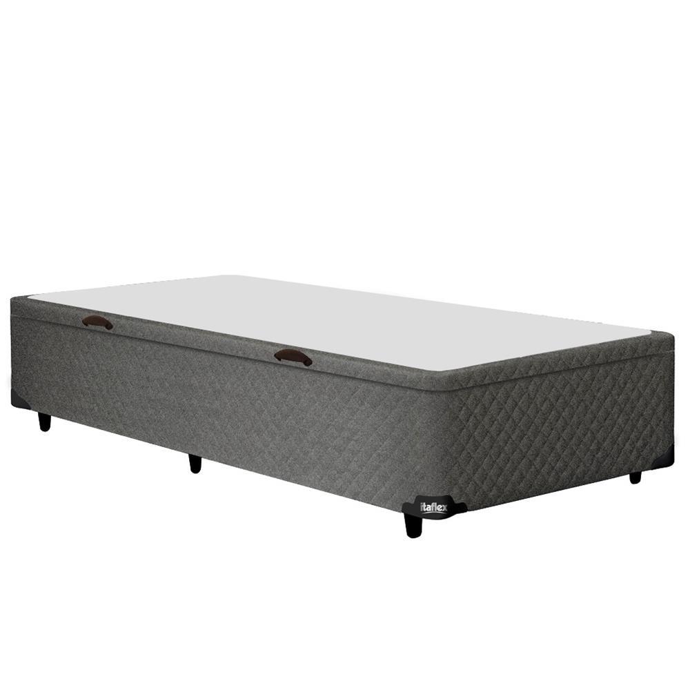 Base Box para Colchão de Solteiro Itaflex Universal com Baú 40,5x88x188 cm - Grafite Chumbo - 2