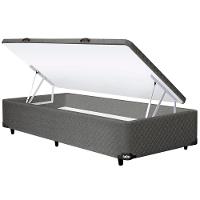 Base Box para Colchão de Solteiro Itaflex Universal com Baú 40,5x88x188 cm - Grafite Chumbo - 1