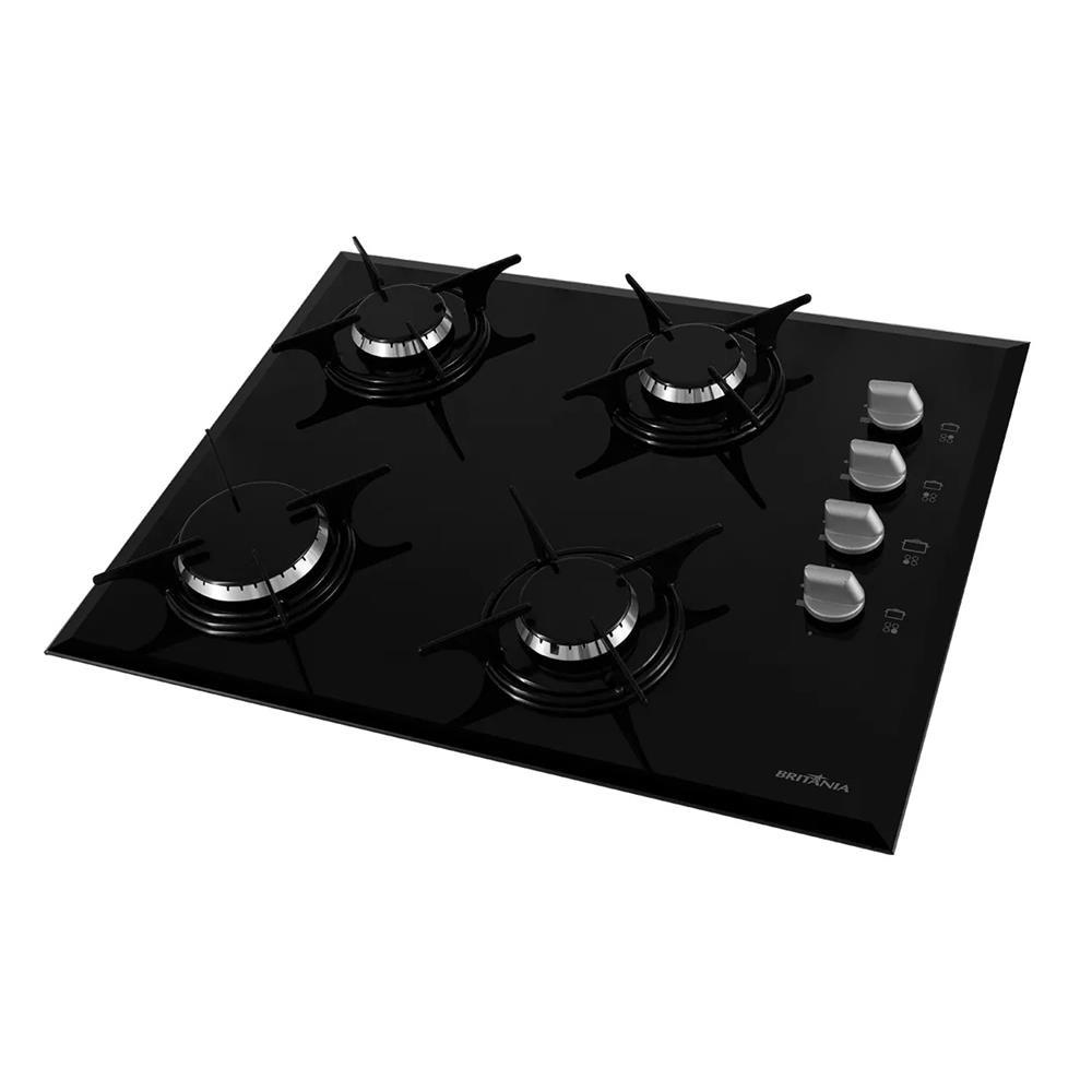 Cooktop a Gás Britânia 4 Bocas BCT4P Bivolt – Preto - 2