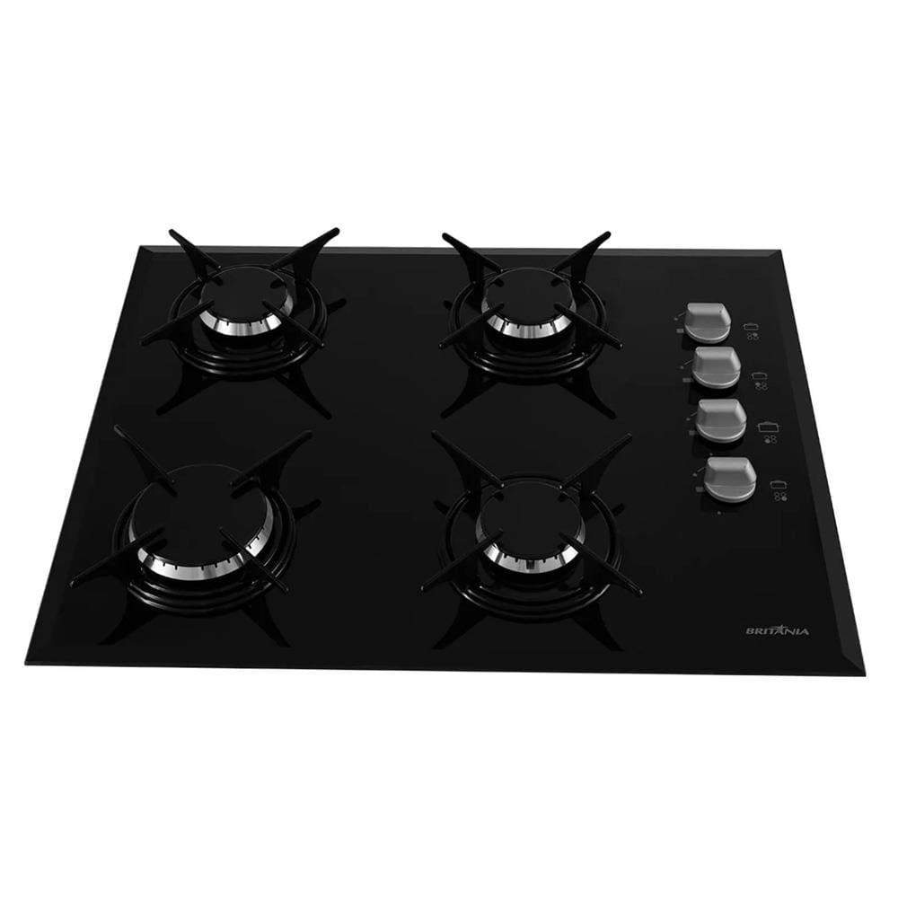 Cooktop a Gás Britânia 4 Bocas BCT4P Bivolt – Preto - 5