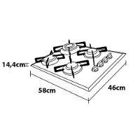 Cooktop a Gás Britânia 4 Bocas BCT4P Bivolt – Preto