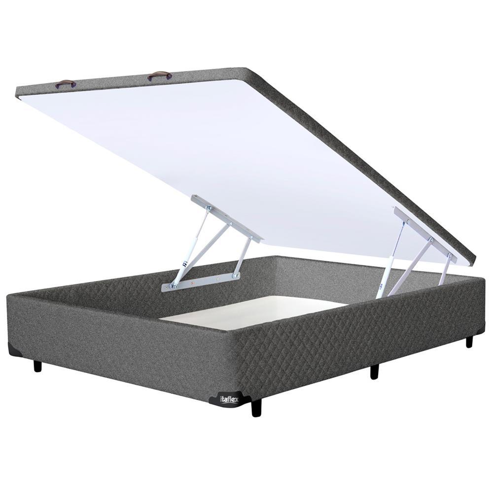 Base Box para Colchão de Casal Itaflex Universal com Baú 40,5x138x188 cm - Grafite Chumbo - 1