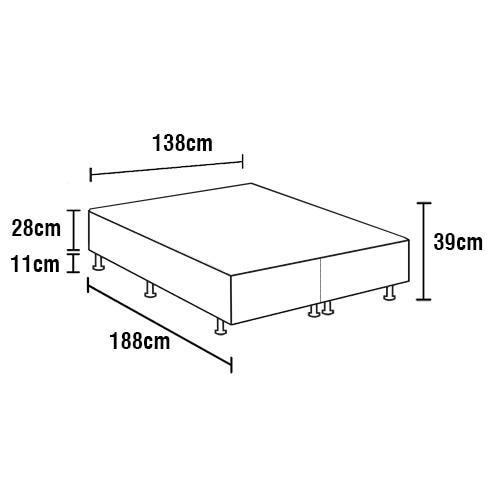 Base Box para Colchão Casal Herval Sense 39x138x188 cm - Bege - 2