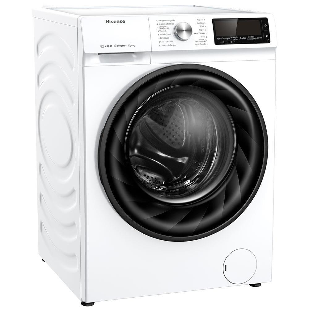 Lava e Seca Hisense WD5Q13 Branca com Motor Inverter e Função Steam – 13/8kg - 2