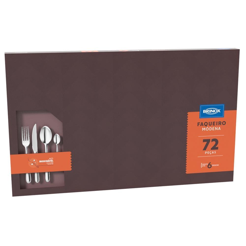 Faqueiro Brinox em Aço Inox Módena – 72 Peças - 7