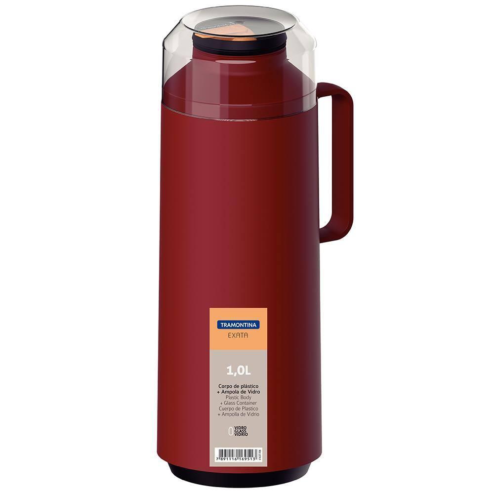 Garrafa Térmica Tramontina Exata em Polipropileno Vinho – 1 L - 2